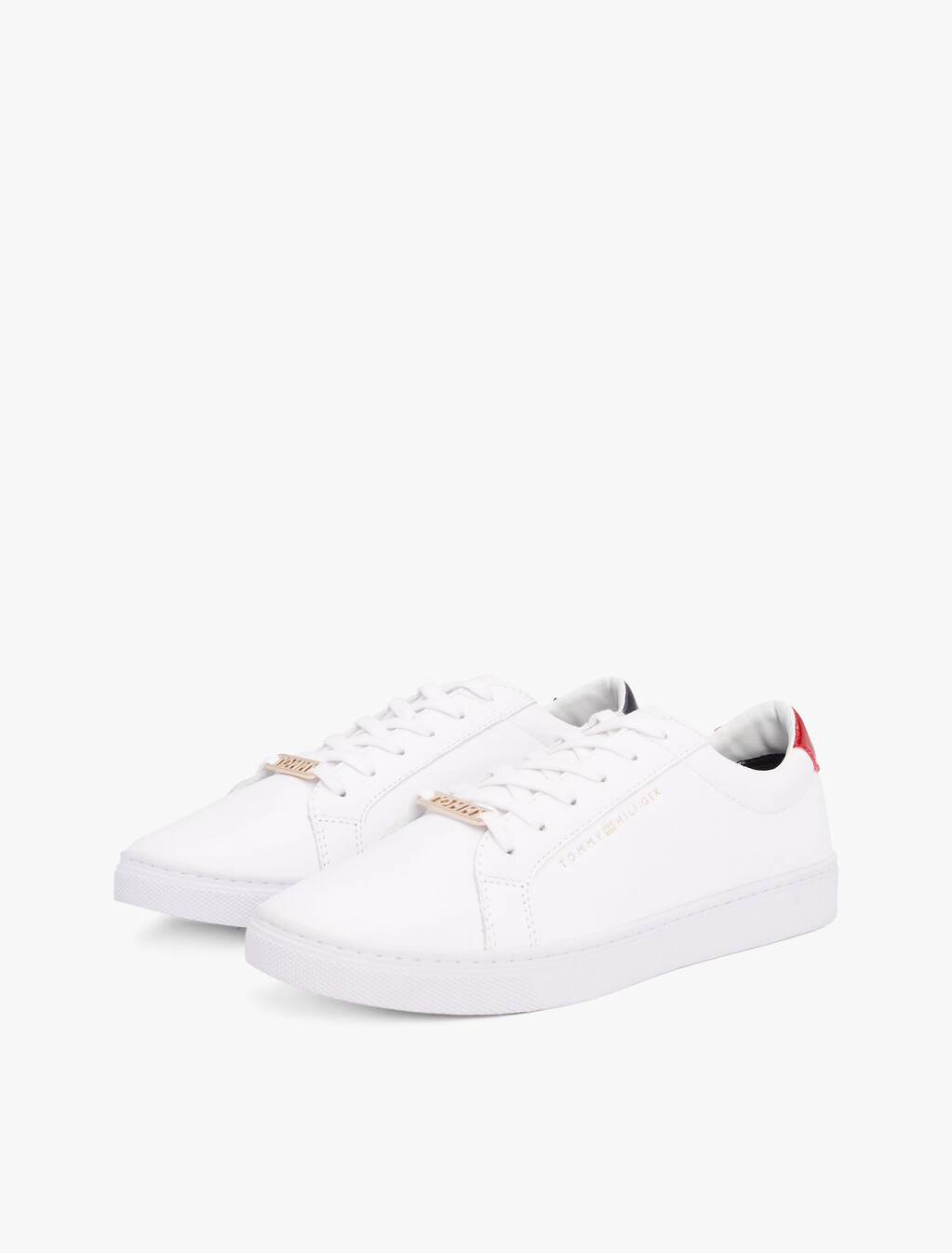 Metallic Back Lace-Up Trainers, RWB, hi-res