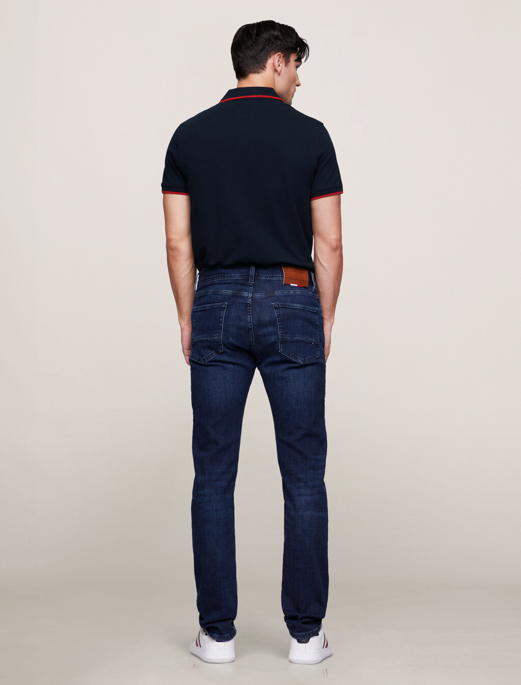 Monotype Graphic Tipped Regular Polo, Desert Sky, hi-res
