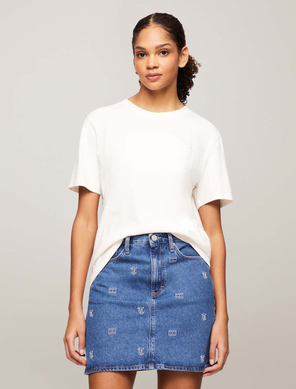 Relaxed Varsity T-Shirt, Ancient White, hi-res