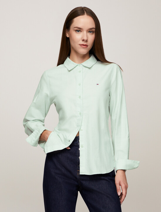 Flag Embroidery Regular Fit Oxford Shirt