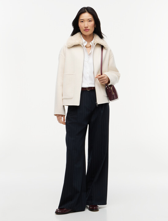 Double-Faced Wool Blend Relaxed Jacket