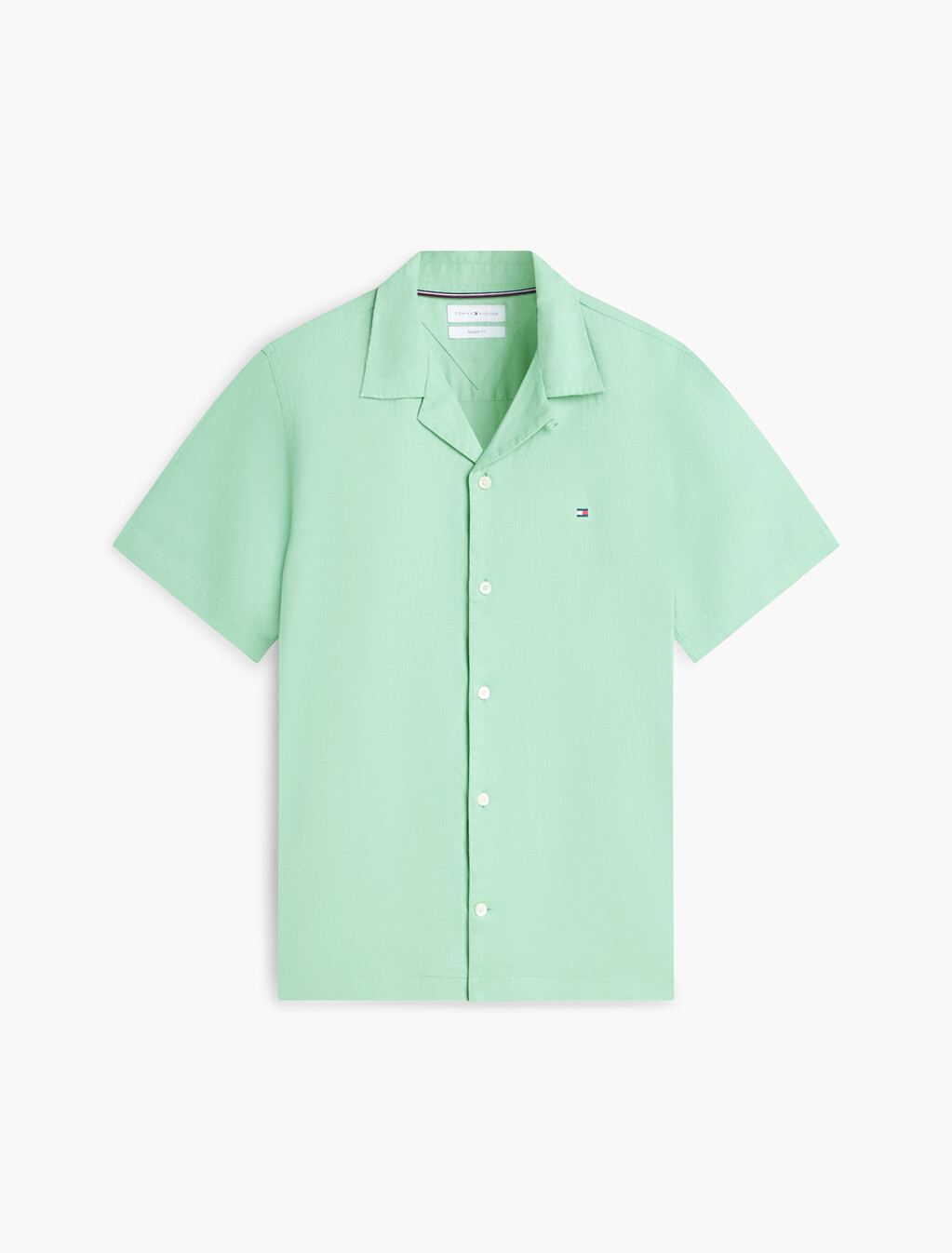 Regular Fit Linen Blend Short Sleeve Shirt, Cut Grass, hi-res