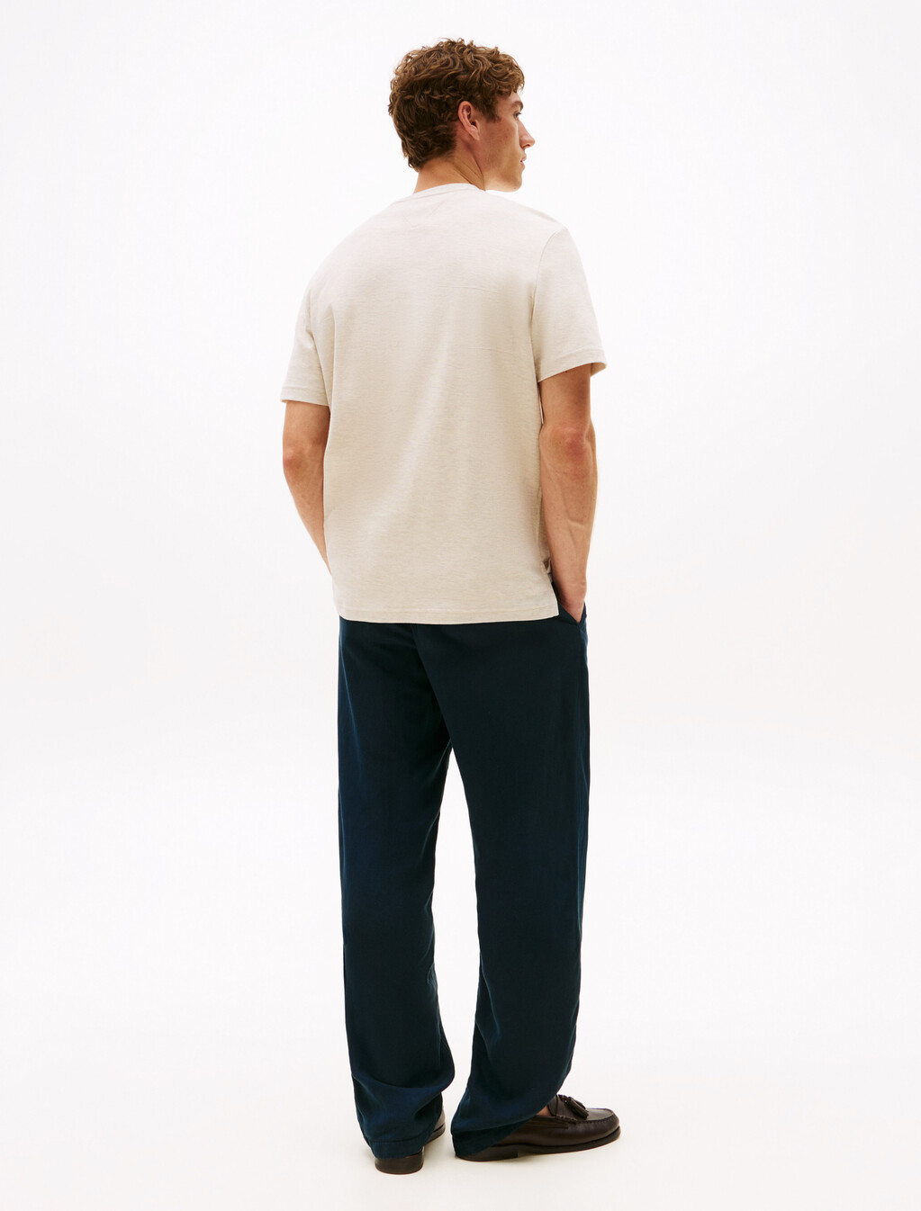 Monogram 口袋 T 恤, Heathered Oatmilk, hi-res