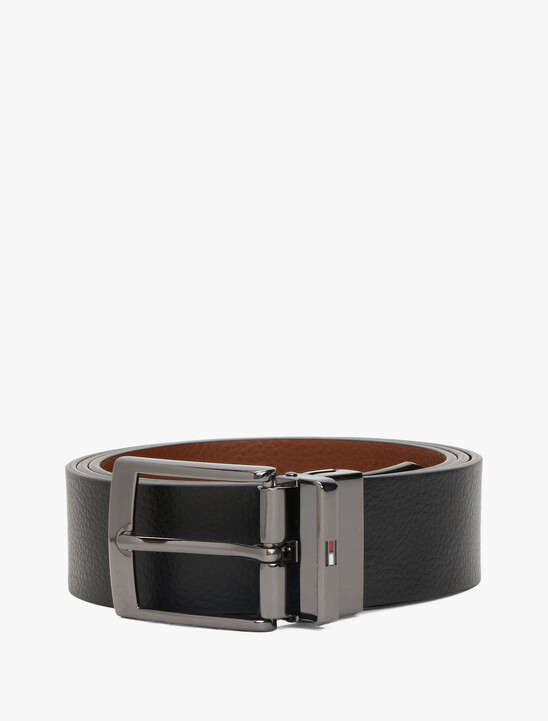 Reversible Square Buckle Leather Belt