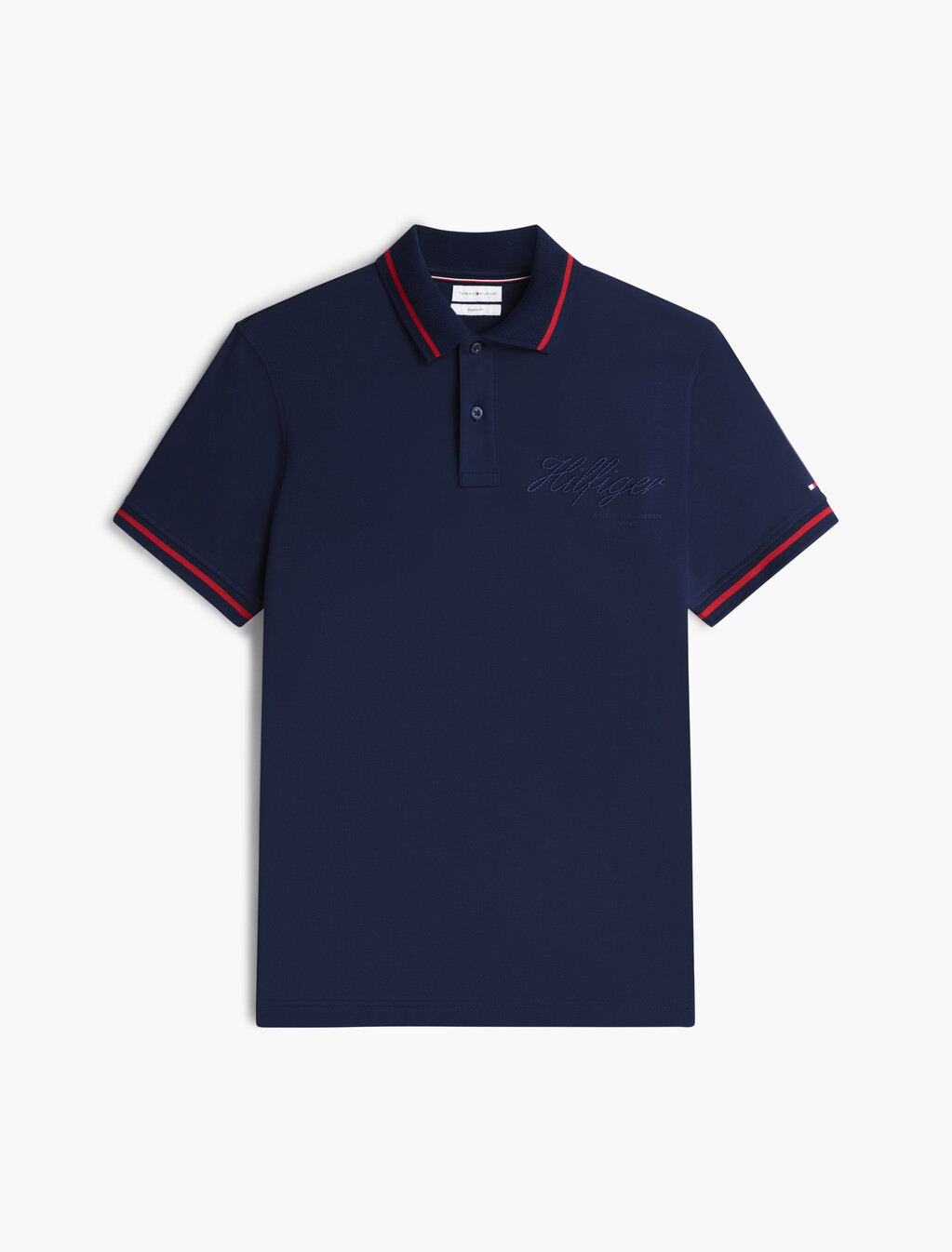 Regular Fit Tipped Polo Shirt, Carbon Navy, hi-res