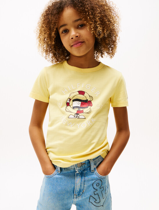 Flag Character Back Logo T-Shirt