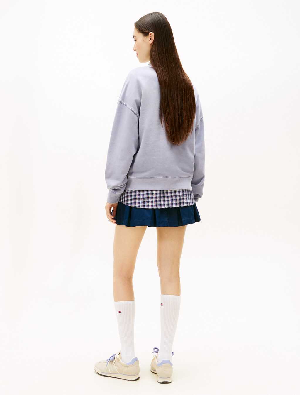 Logo Appliqu&eacute; Washed Boxy Sweatshirt, Periwinkle Dusk, hi-res
