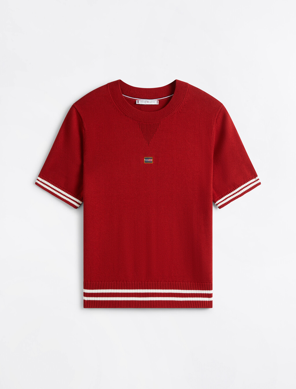 Crewneck Short Sleeve Sweater, Arizona Red, hi-res