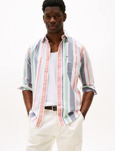 Regatta Stripe Oxford Shirt, Brilliant Orange Multi / Stripe, hi-res