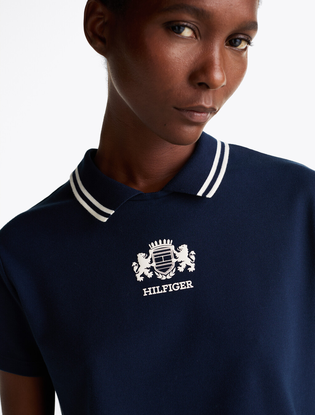 Regular Fit Back Keyhole Polo Top, Dark Night Navy, hi-res