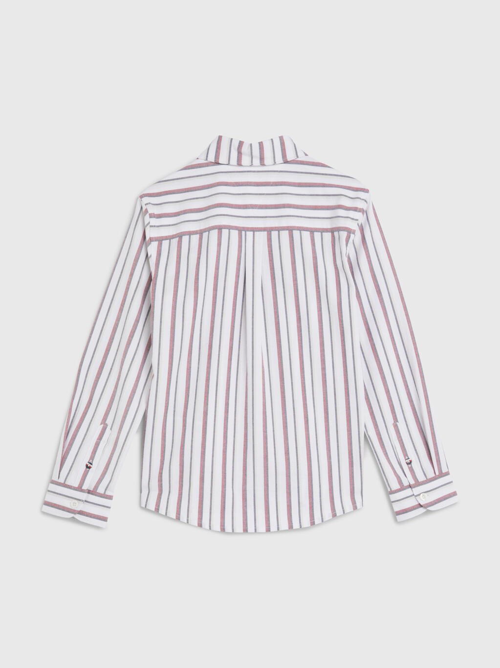 Global Stripe Monogram Embroidery Shirt, White Base / Global Stripes, hi-res