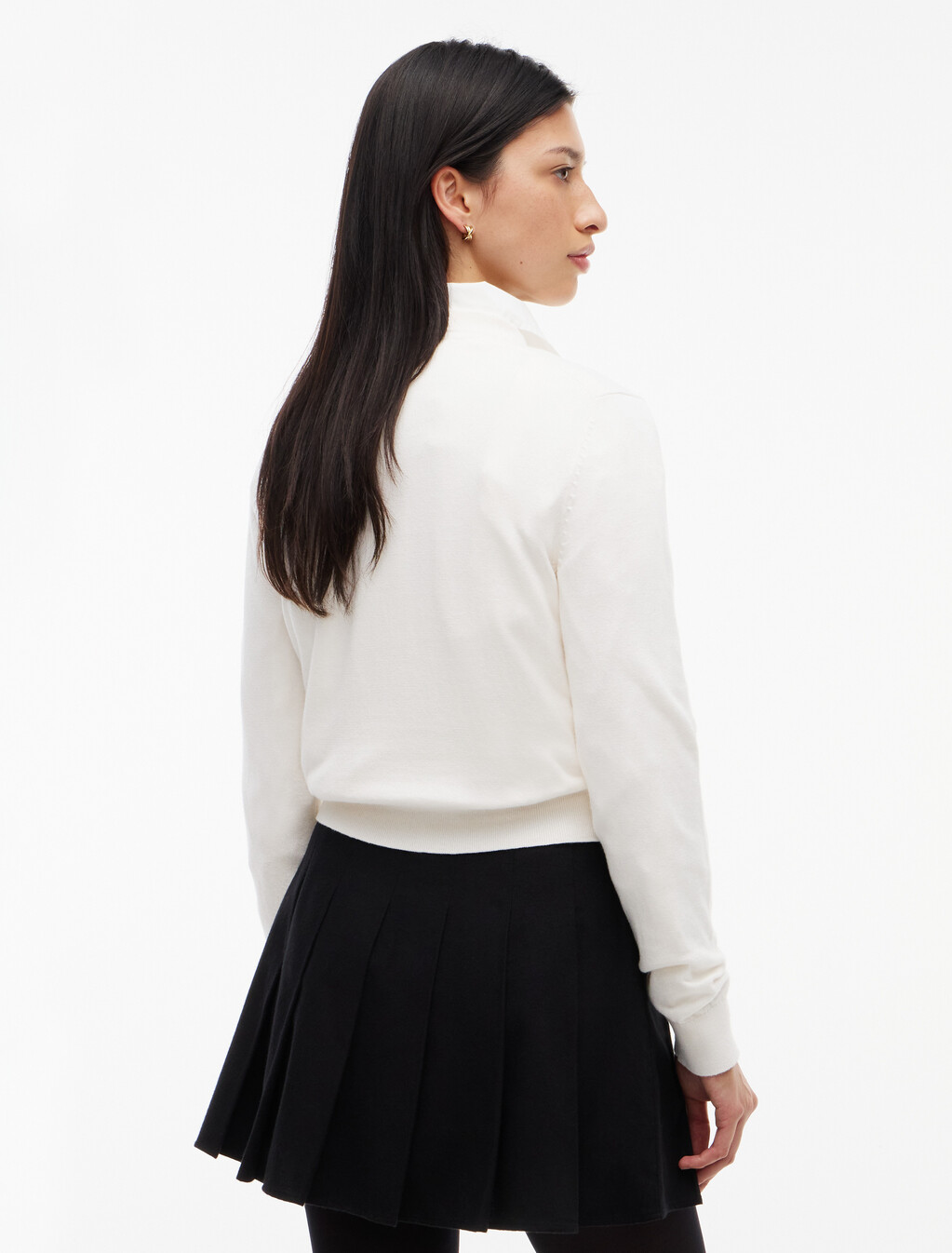 Serif Logo Jumper With Wool, Off White, hi-res