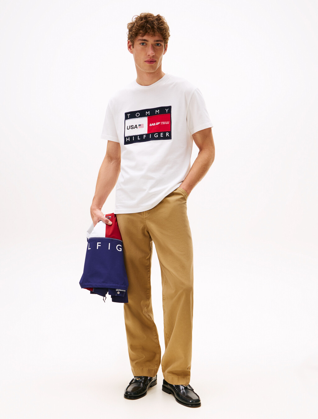 Tommy x U.S. Sail GP Team Logo Appliqué T-Shirt, Ecru, hi-res