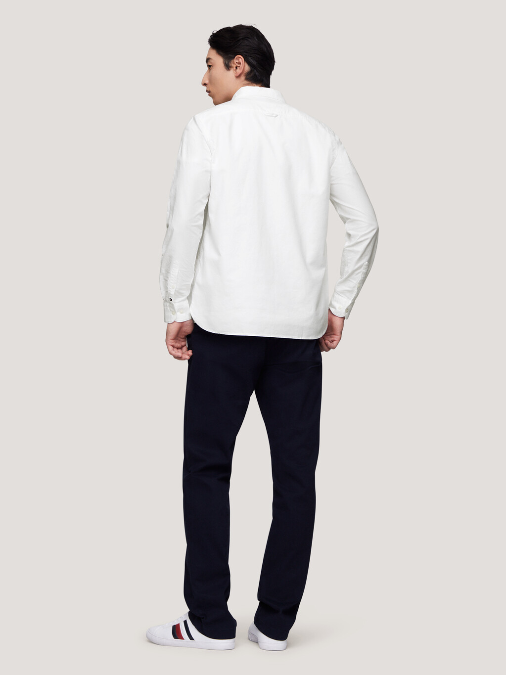 TH Monogram Relaxed Fit Shirt, Optic White, hi-res