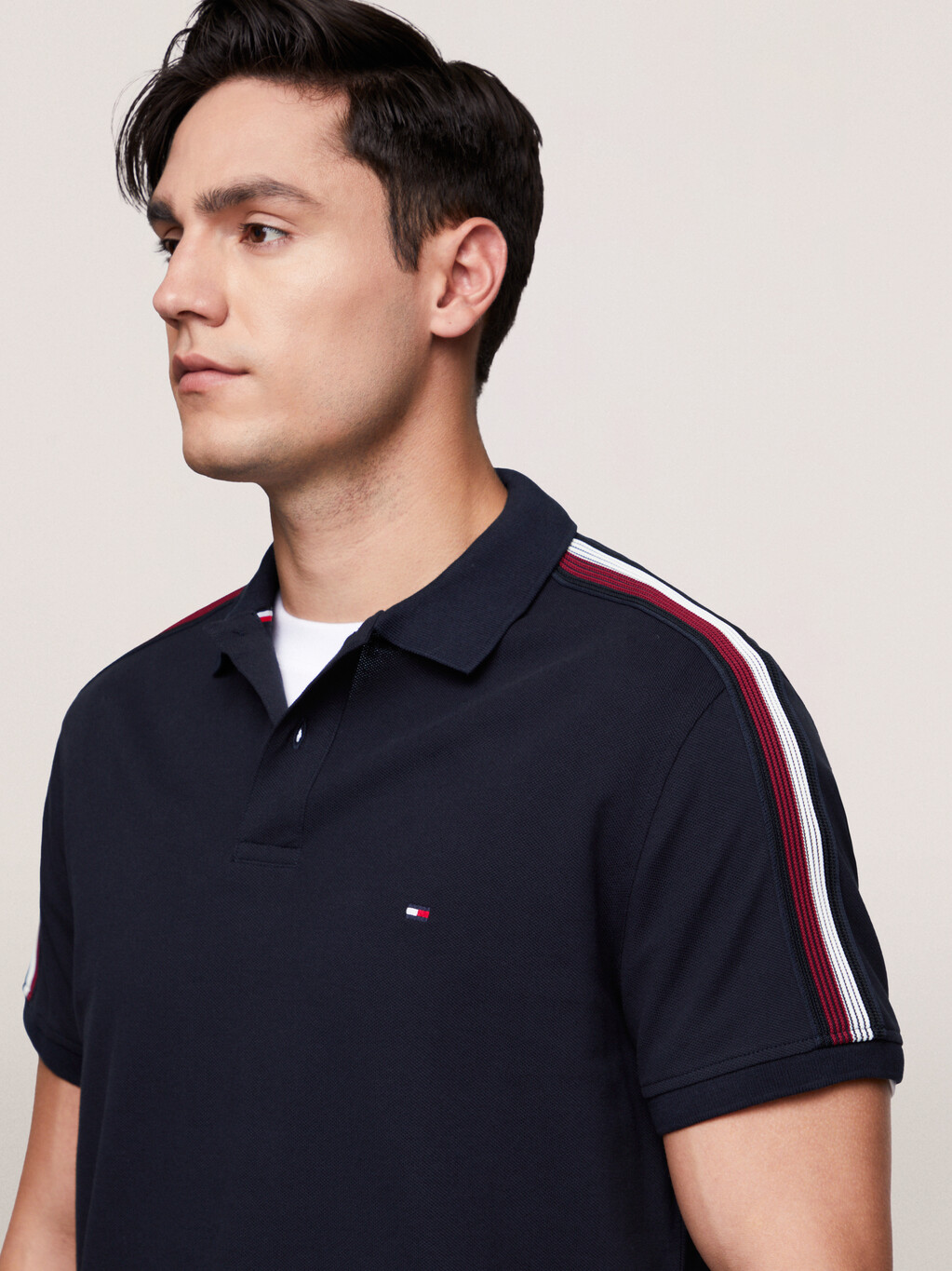 Shadow Global Stripe Regular Polo, Desert Sky, hi-res