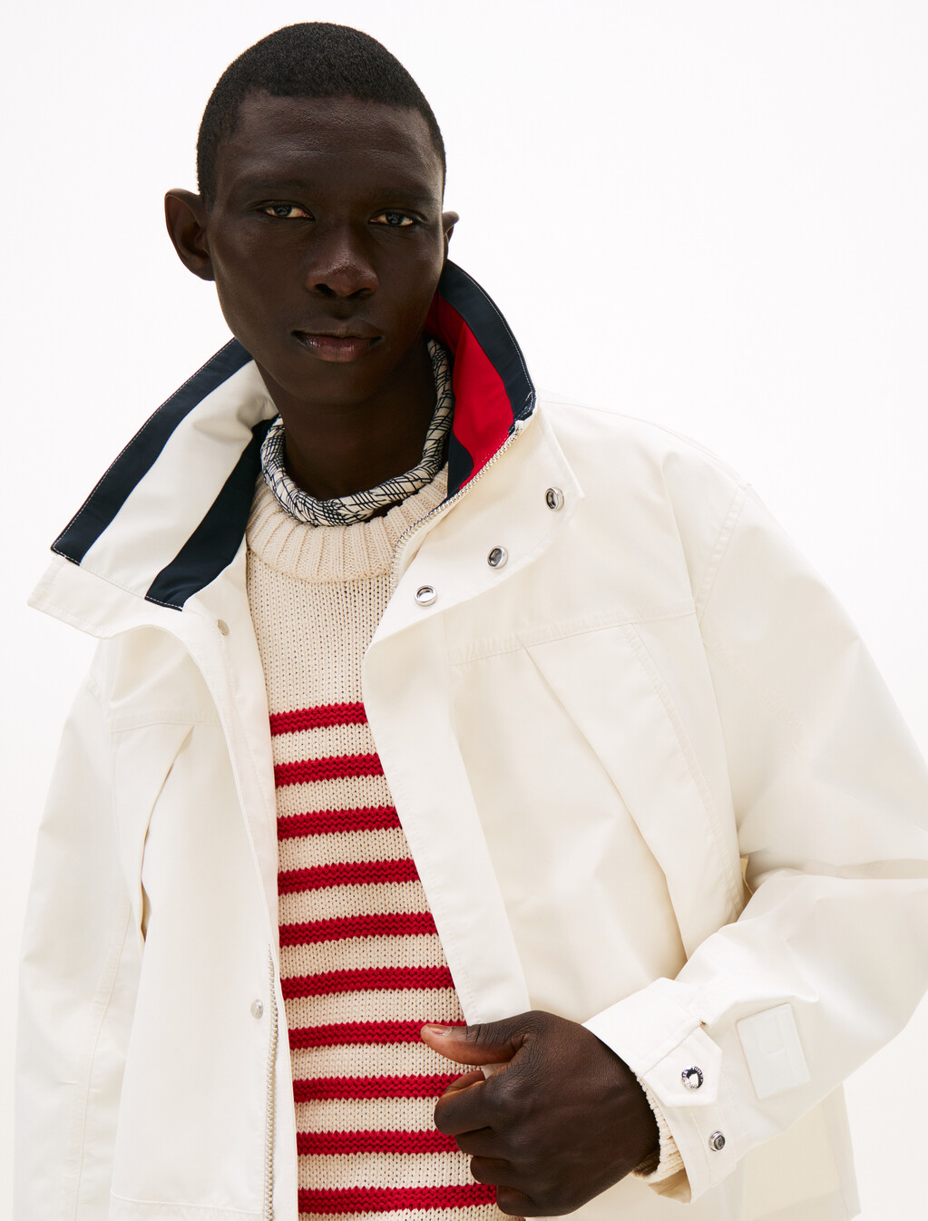 The Runway Collection Oversized Regatta Jacket, Optic White, hi-res
