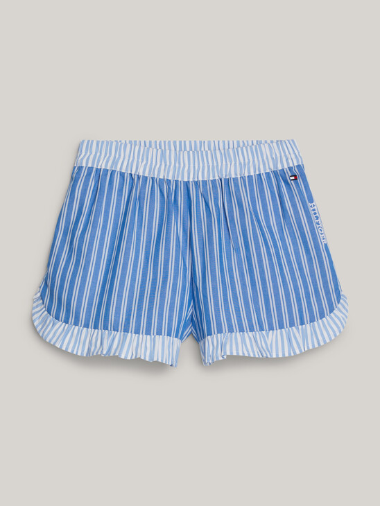 Stripe Ruffle Relaxed Shorts