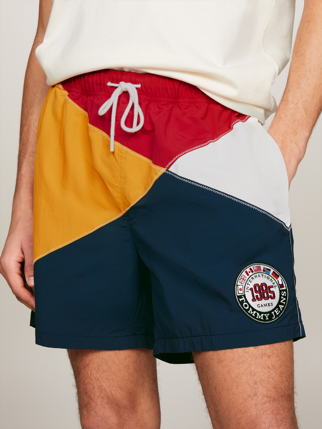 TJ x INTERNATIONAL GAMES Colour-Blocked Shorts, Sport Navy/Multi, hi-res