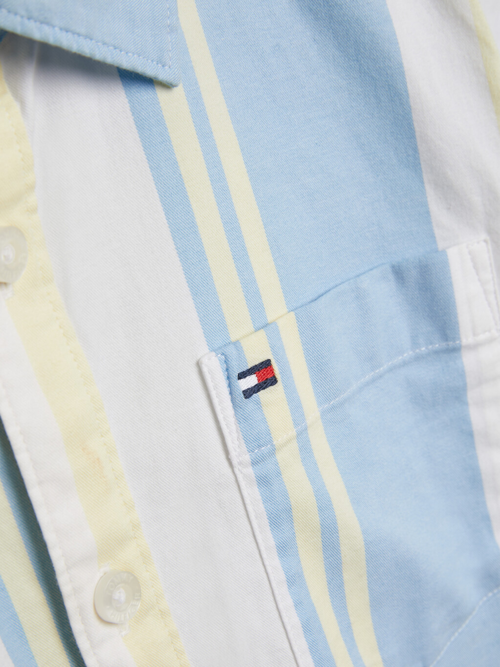 Block Stripe Short Sleeve Shirt, Ancient White, hi-res
