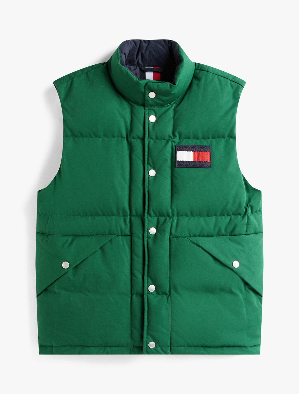 Water Repellent Square Down Gilet, Ornamental Green, hi-res