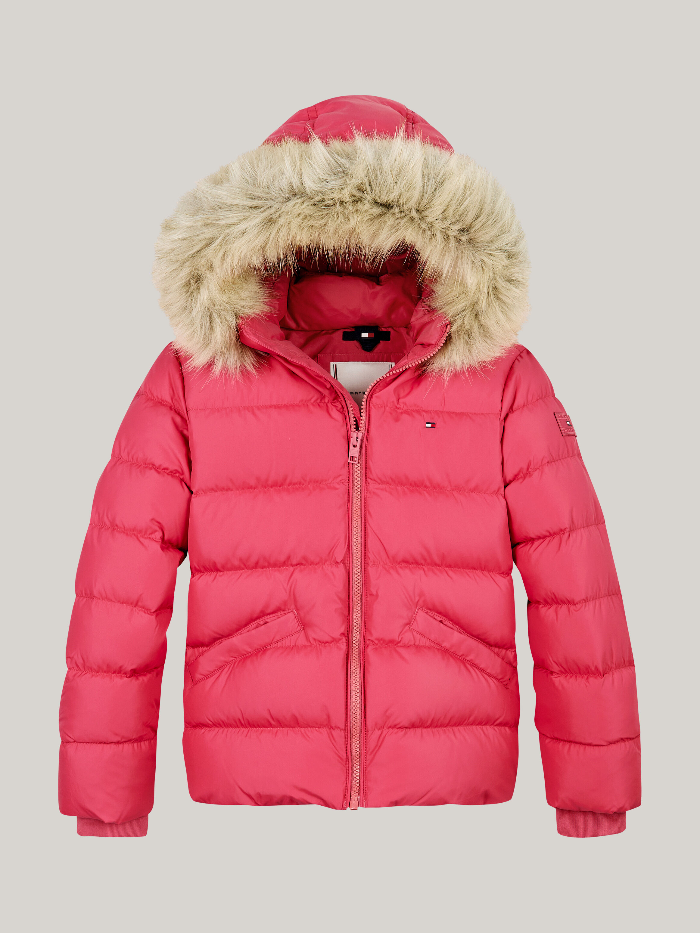Essential Faux Fur Down Hooded Jacket