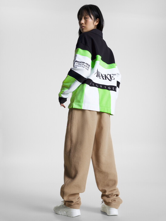 TOMMY X MERCEDES-AMG F1 X AWAKE NY ALL-OVER FLAG RUGBY SHIRT