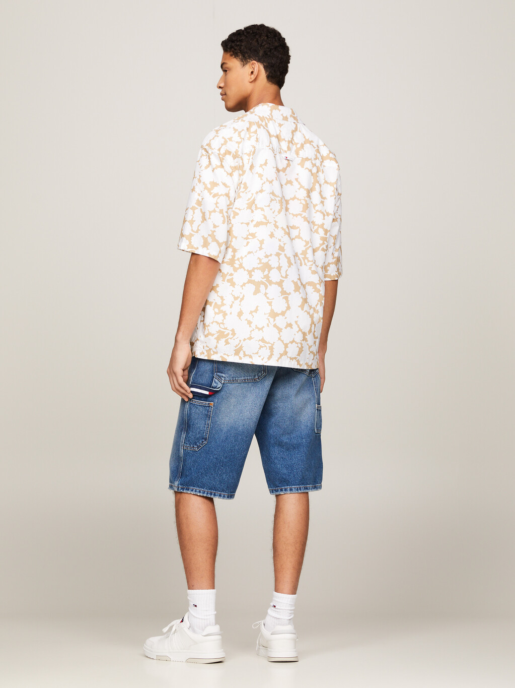 Floral Print Relaxed Short Sleeve Shirt, Floral Aop White, hi-res