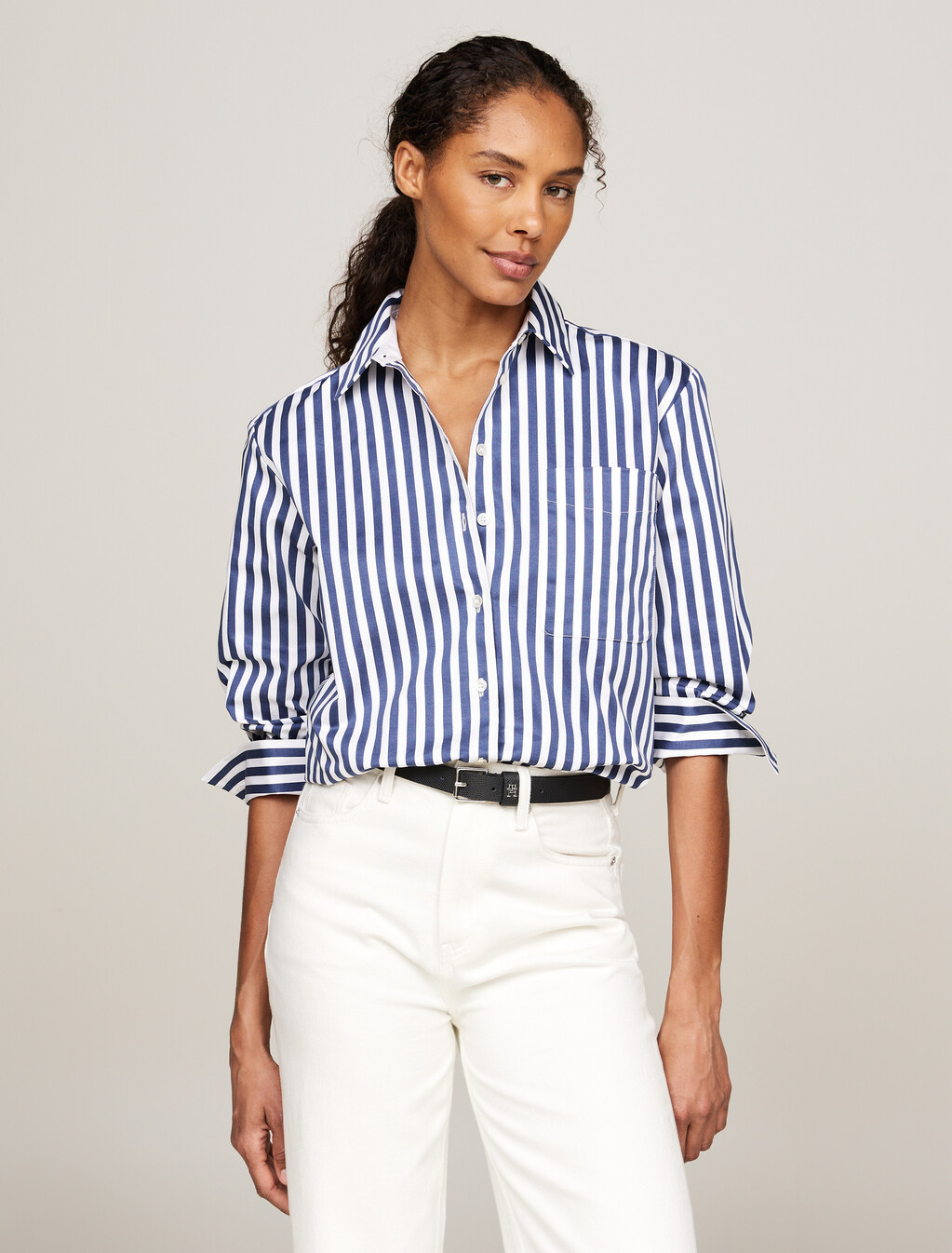 Banker Stripe Easy Fit Shirt, Banker Stp Ancient/ Desert Sky, hi-res