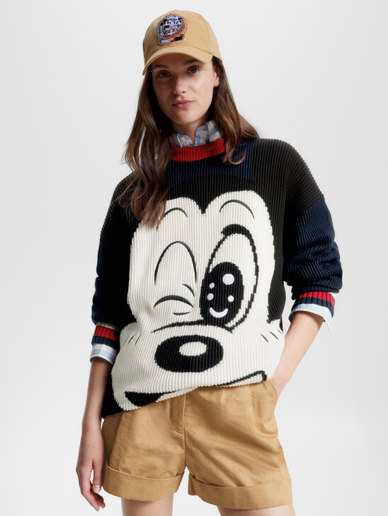Disney X Tommy 藝術圖案寬鬆毛衣