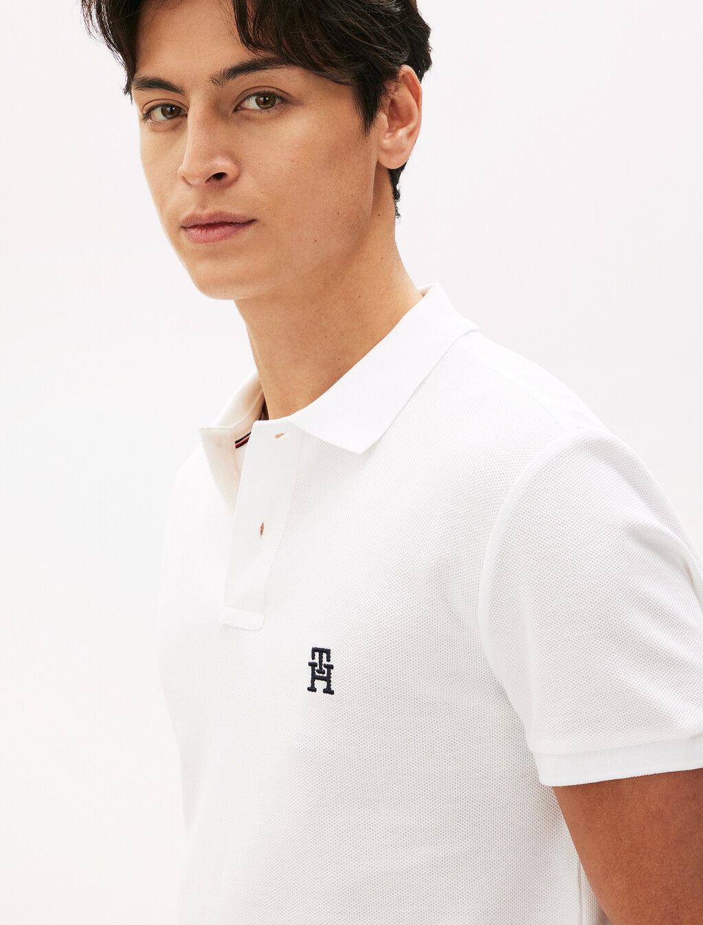 Monogram Logo Regular Polo, White, hi-res
