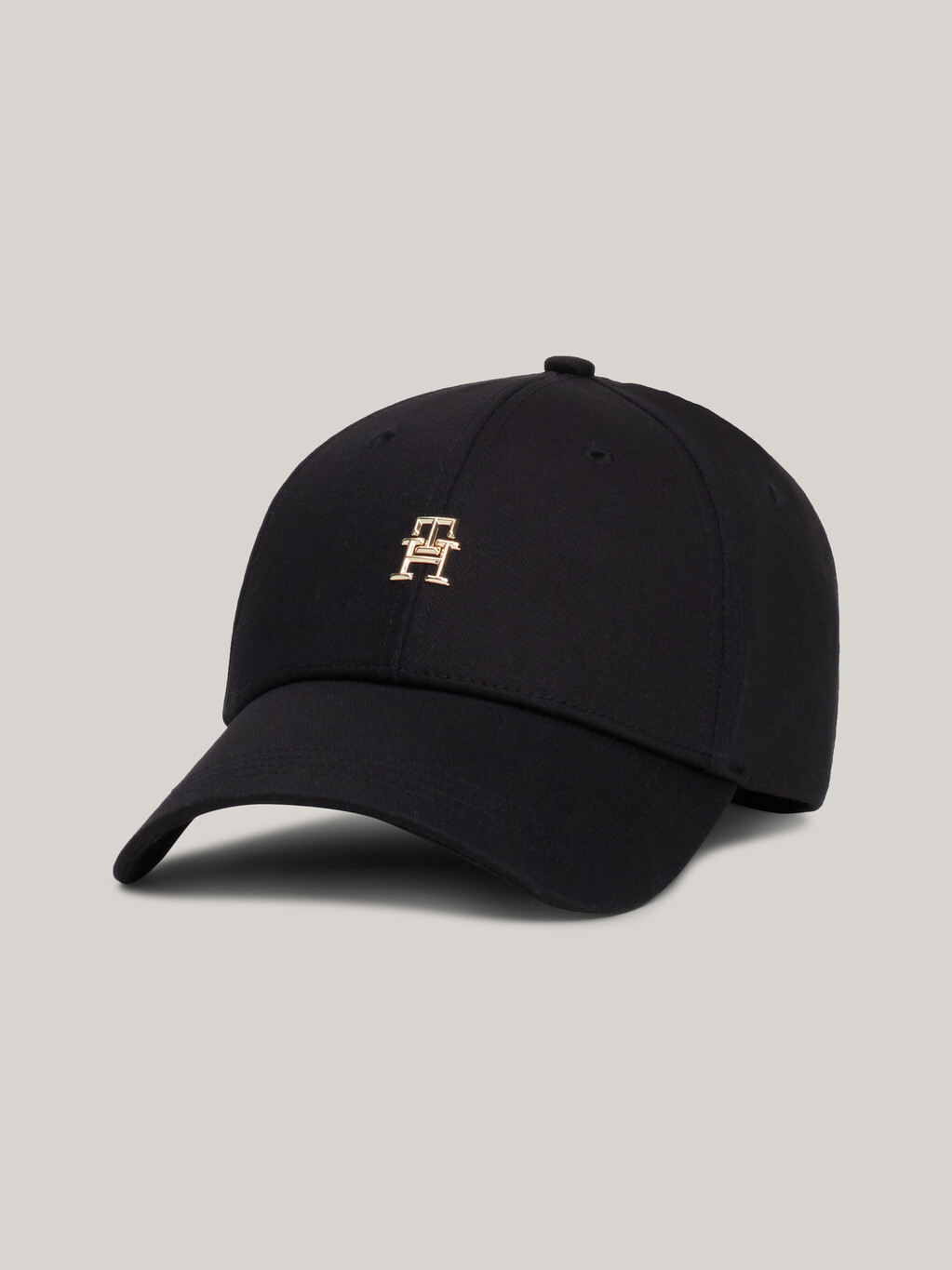 TH Monogram Plaque Baseball Cap, Black, hi-res