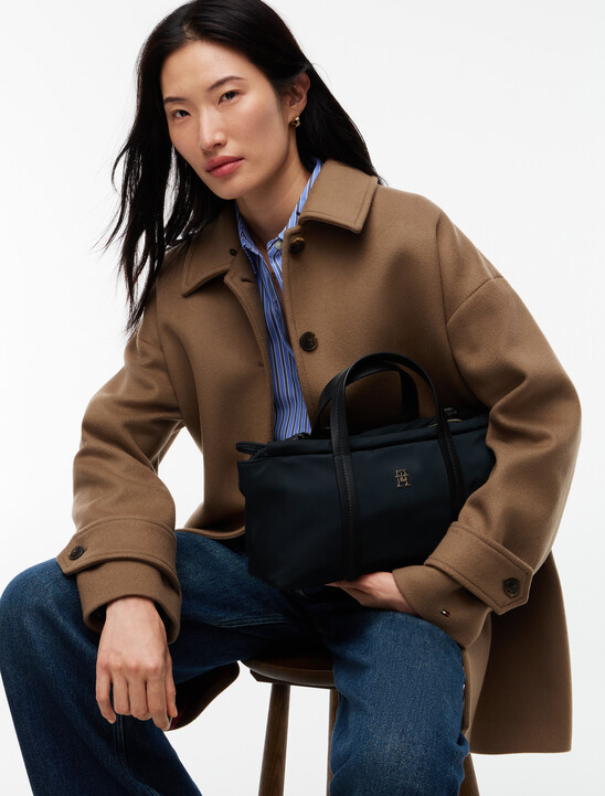 TH Monogram Textile Crossbody Bag