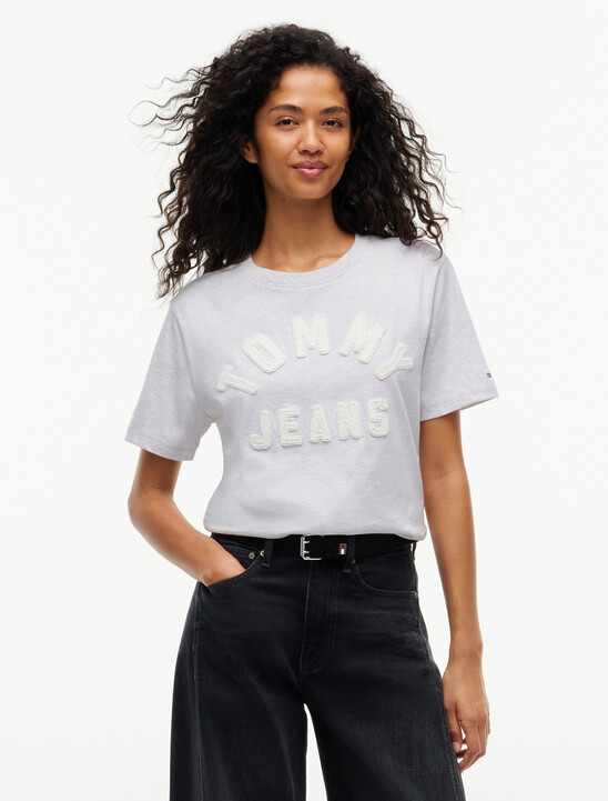 Textured Logo Relaxed Jersey T-Shirt