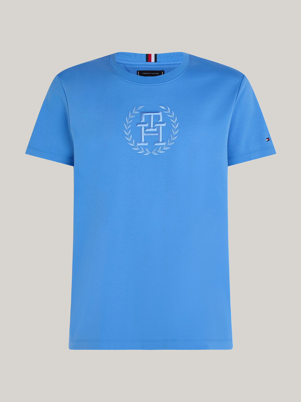 Archive Crest Logo Tonal Embroidery T-Shirt, Blue Spell, hi-res