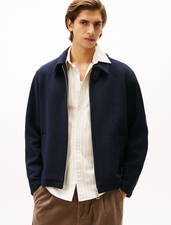 Wool Blend Zip-Thru Ivy Jacket