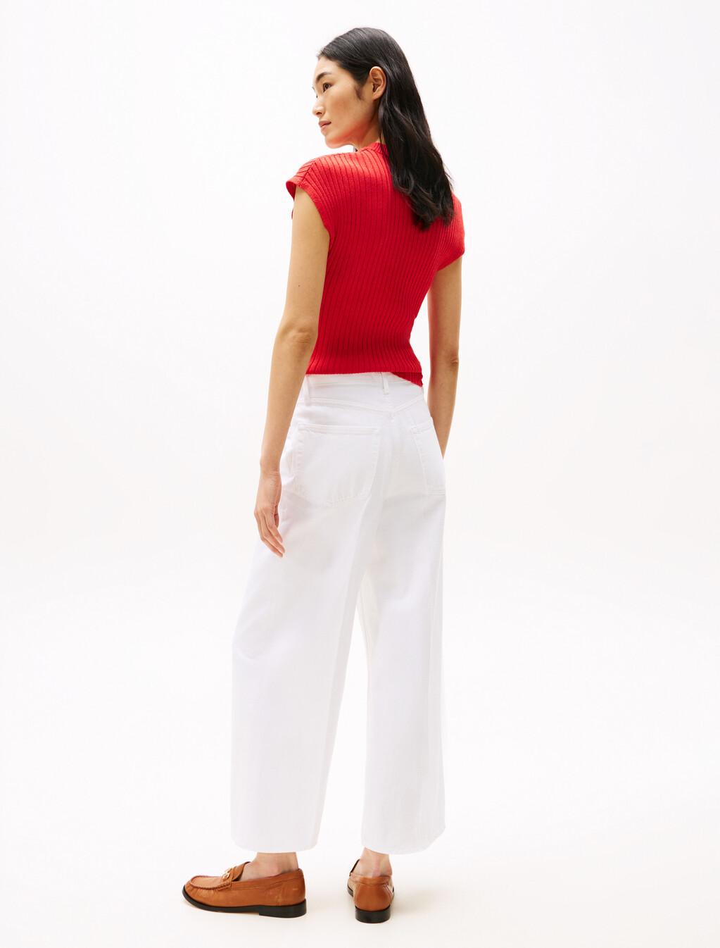 High Rise Wide Leg Ankle Jeans, Th Optic White, hi-res