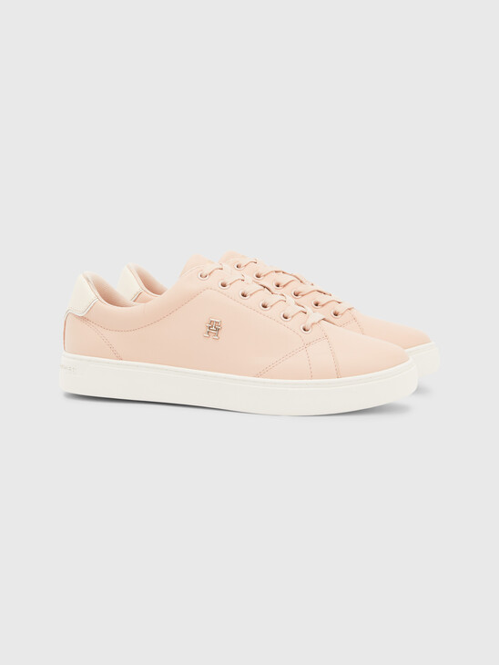 ELEVATED ESSENTIAL LEATHER COURT TRAINERS