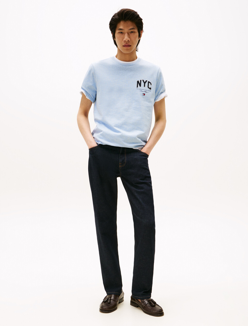 Hilfiger NYC T-Shirt, Heathered Blue, hi-res