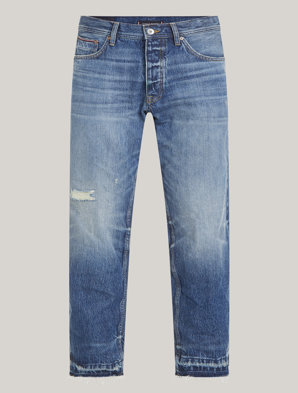 Moore Raw Hem Straight Tapered Jeans, Six Years East, hi-res