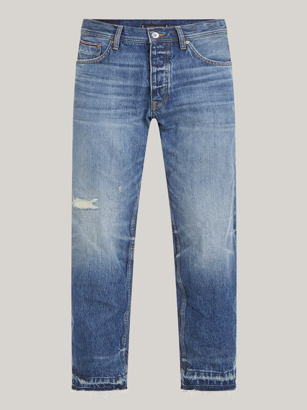 Moore Raw Hem Straight Tapered Jeans, Six Years East, hi-res