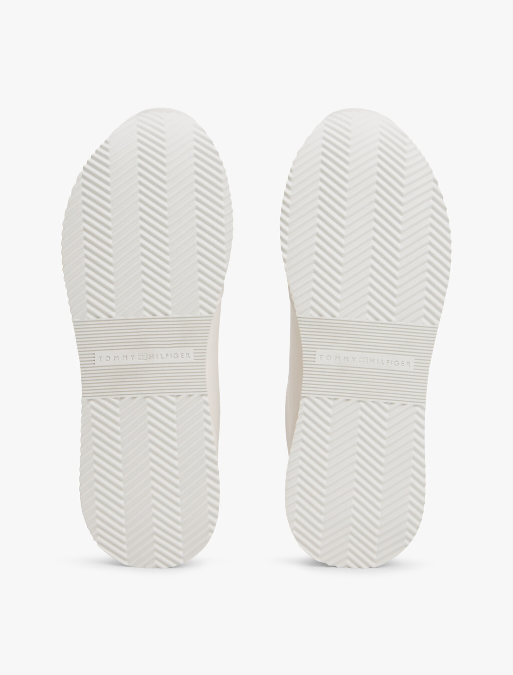 Leather Fine Cleat Chunky Trainers, Ancient White, hi-res