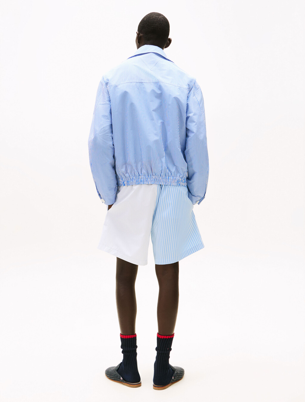 The Runway 系列伊薩卡條紋常春藤外套, Blue Stripe, hi-res