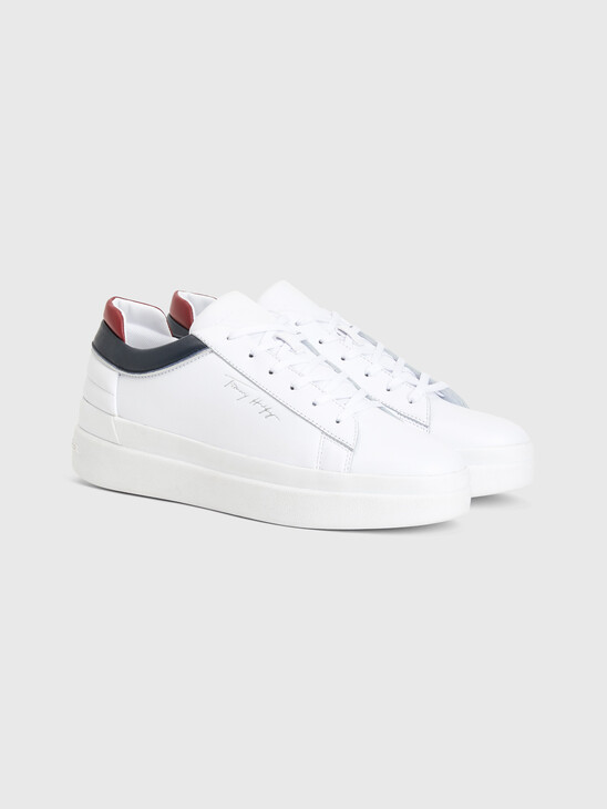 TOMMY HILFIGER FEMININE LEATHER SNEAKERS