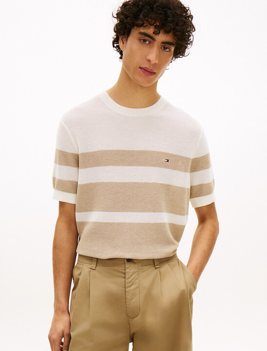 Color Block Summer Short Sleeve Jumper