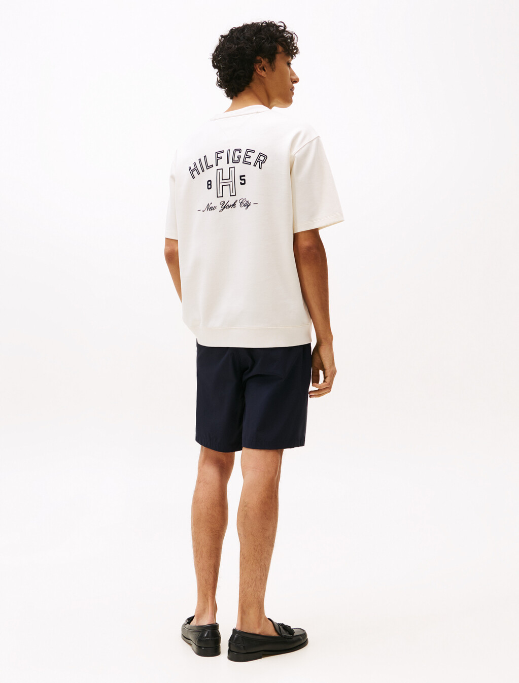 Graphic Short Sleeve Sweatshirt, Ivory Petal, hi-res