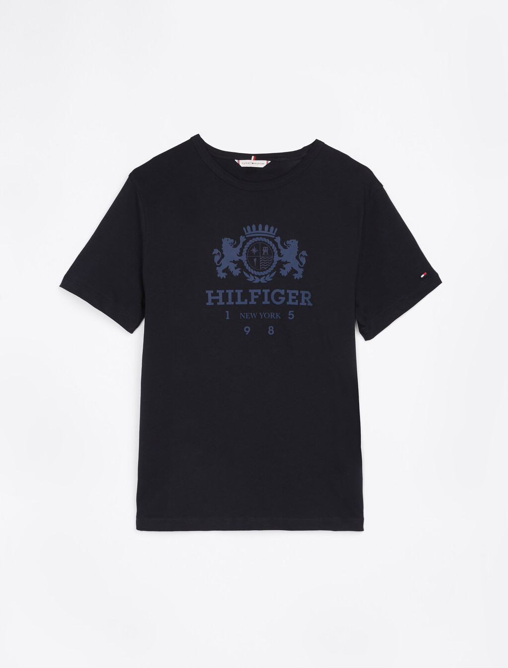 Contrast Trim Crew Neck T-Shirt, Desert Sky, hi-res