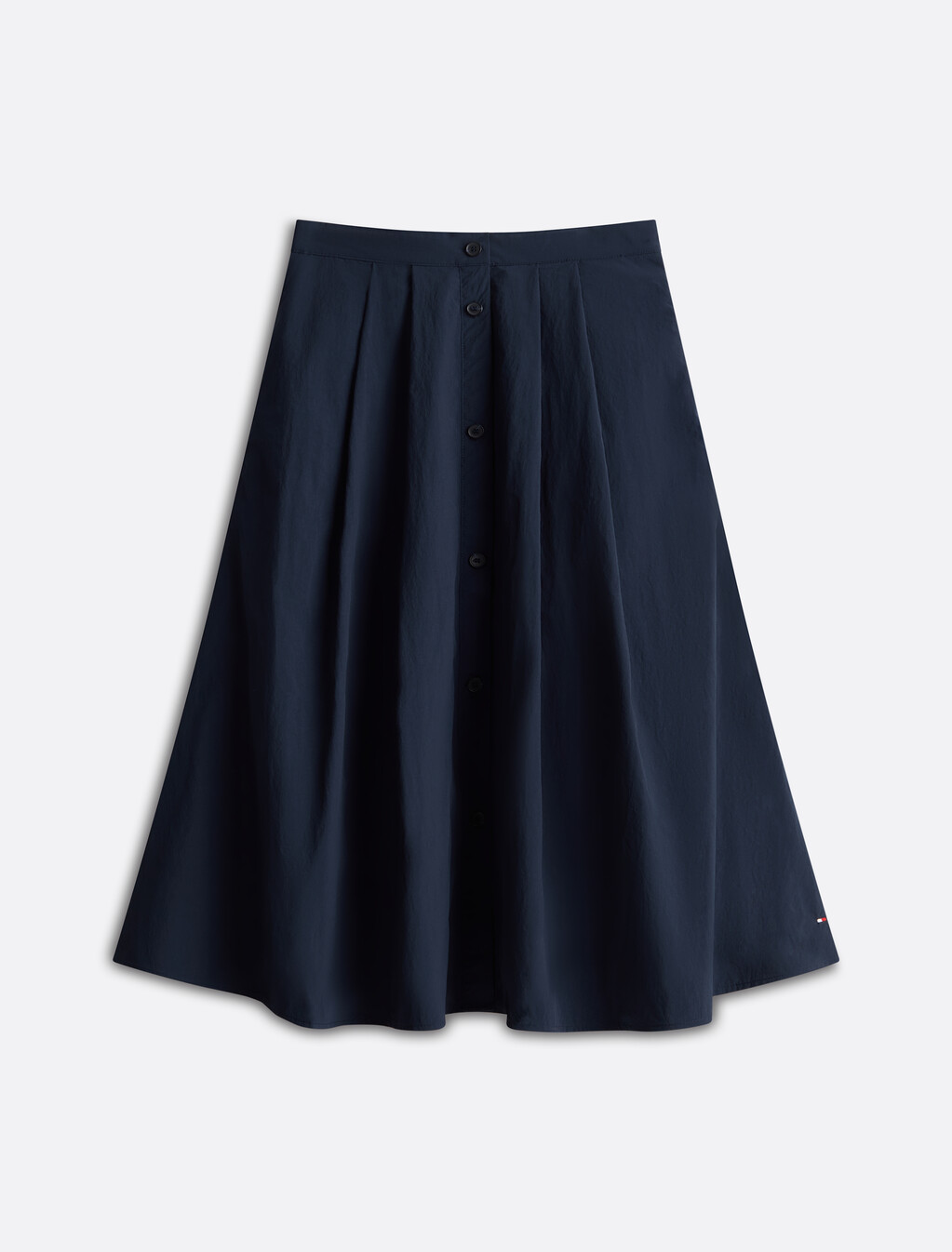 Asia Fit Nylon Midi Skirt, Dark Night Navy, hi-res