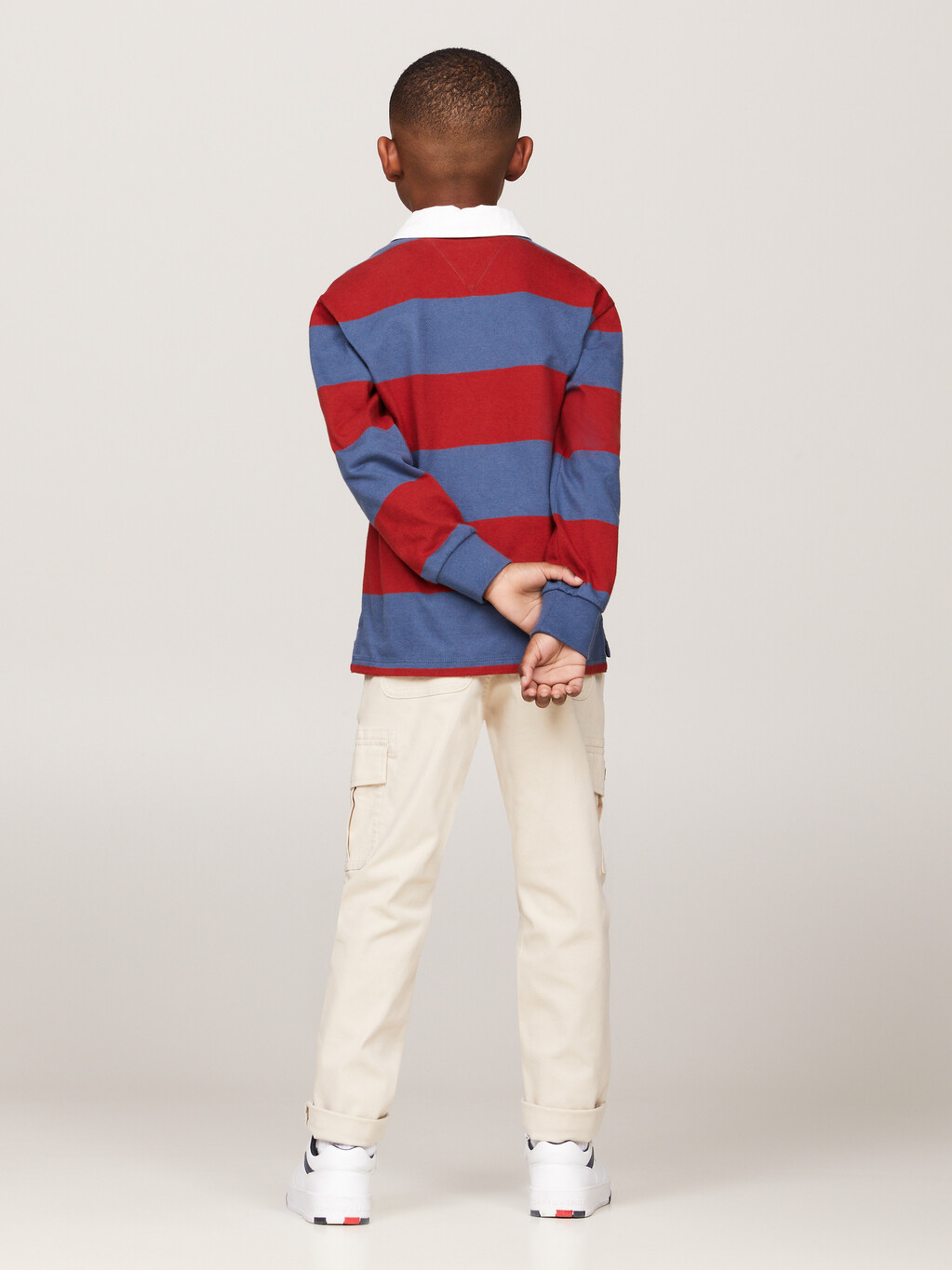 Rugby Stripe Relaxed Long Sleeve Polo, Rwb Colorblock, hi-res