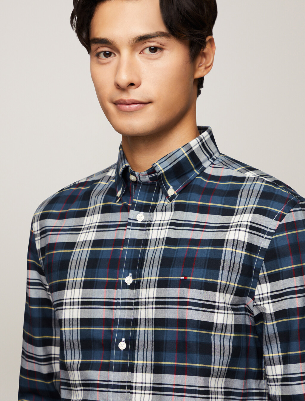 Heritage Plaid Oxford Shirt, Aegean Sea / Allover, hi-res