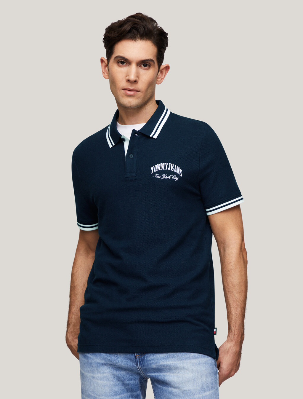 Tipped Regular Polo, Dark Night Navy, hi-res